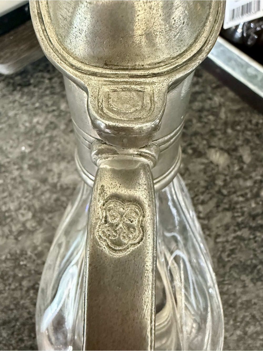 Arte Italica Pewter Duck Carafe with Glass Decanter — Vintage Italian Pewter - Picture 5 of 5